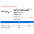 thumbnail image 2 of Rear Strut Assembly - Compatible with 2006 - 2013 IS350 Sedan 2007 2008 2009 2010 2011 2012, 2 of 2