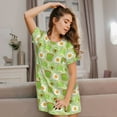thumbnail image 3 of Naloa Avocado And Toast Print Women Nightgowns,Womens Loungewear,Short Sleeve Sleepwear,Comfy Ladies Nightdress, 3 of 6