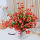 thumbnail image 3 of XmhyTop 3 piezas de flores artificiales de tacto real, flores falsas para decoración del hogar, oficina, boda, arreglo de ramo de flores artificiales para decoración (azul, 15,7 pulgadas de largo), 3 of 5