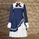 thumbnail image 2 of Estilo retro mujeres lindas de encaje de manga larga Bowtie Cosplay disfraces vestido de fiesta con lazo Pompotops  hdfakjf2905, 2 of 7
