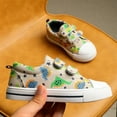 thumbnail image 2 of Kushyshoo Kids Canvas Shoes Toddler Boy Gray Dinosaurs Sneakers for School Days Size 12, 2 of 7