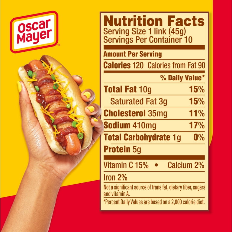 How Many Calories In A Oscar Mayer Hot Dog