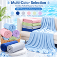 thumbnail image 6 of Silky Satin Cooling Blanket, Lightweight Breathable Summer Throw, Ultra-Thin No-Fill Bed Blanket for Sofa Nap Travel (Green), 6 of 6