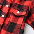 thumbnail image 4 of MuZeFu Little Girls Clothes Size 2-7 Clearance Toddler Flannel Shirt Jacket Plaid Long Sleeve Lapel Shacket Kids Boys Girls Coats Fall Tops, 4 of 8