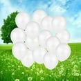 thumbnail image 4 of NUOLUX 100pcs 12 Inch Bright Color Latex Metallic Balloons (White), 4 of 8