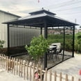thumbnail image 5 of SDOTXA Gazebo Universal Replacement Mosquito Netting - Outdoor Gazebo Canopy 4-Panel Screen Walls with Zipper for 10‘ x 10‘ Gazebo (Mosquito Net Only), 5 of 10