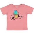 thumbnail image 3 of Inktastic Aloha- in cursive with pineapple rainbow colors Boys or Girls Baby T-Shirt, 3 of 5