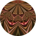 thumbnail image 1 of Ahgly Company Indoor Round Patterned Light Brown Area Rugs, 7' Round, 1 of 6