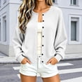 thumbnail image 2 of Enjoytime Womens Cardigan Crew Neck Button Down Long Sleeve Cardigans Sweater Fall Winter Cozy Casual Work Knit Jacket, 2 of 8