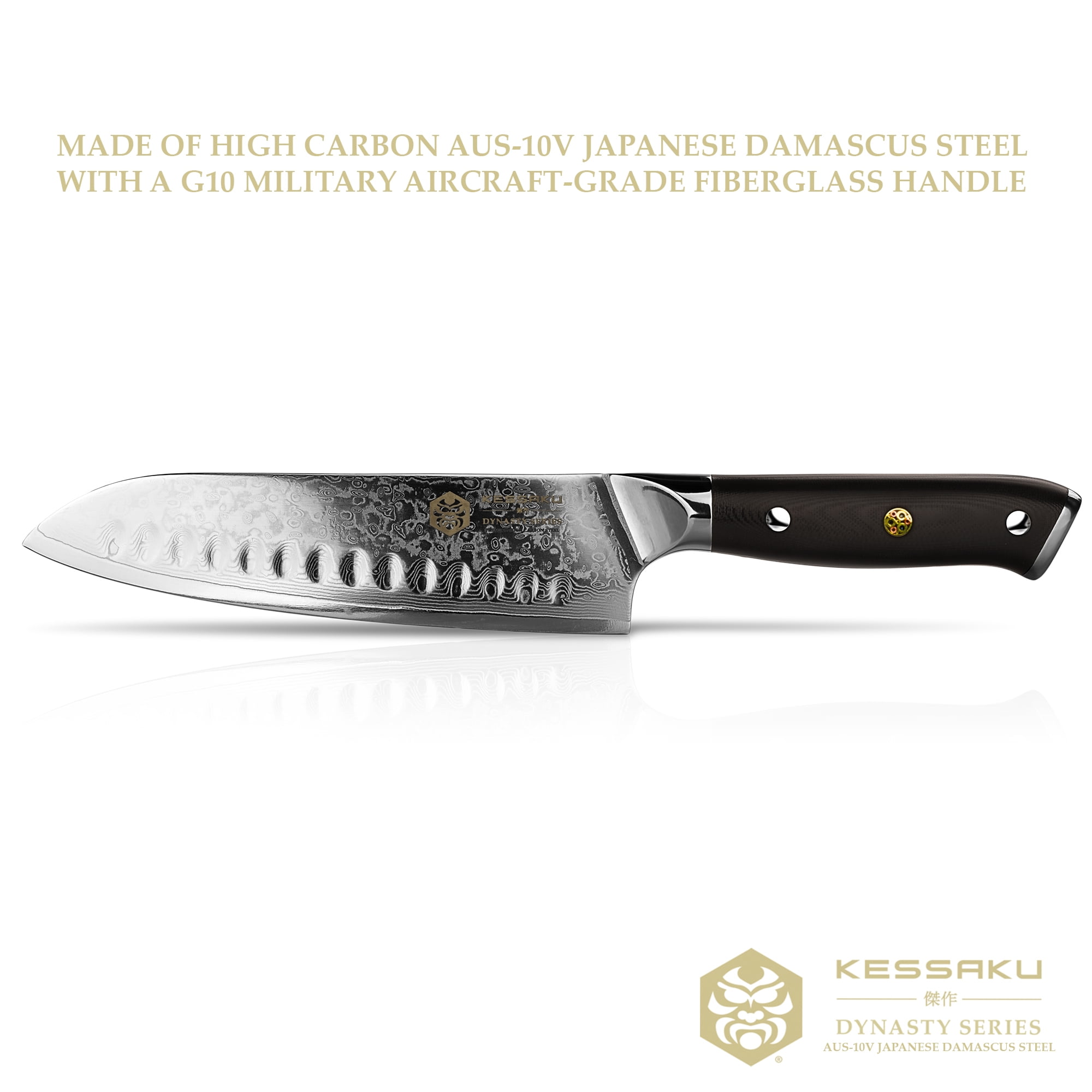 Kessaku 7-Inch Santoku Knife - Damascus Dynasty Series - Forged 67