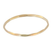 Angle View: 14k Gold Filled 1mm Thin Faceted Plain Band Midi Toe Ring