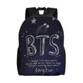 thumbnail image 1 of BTS Logo Backpack Teenager School Bag Canvas Notebook Backpack Bag, 1 of 5