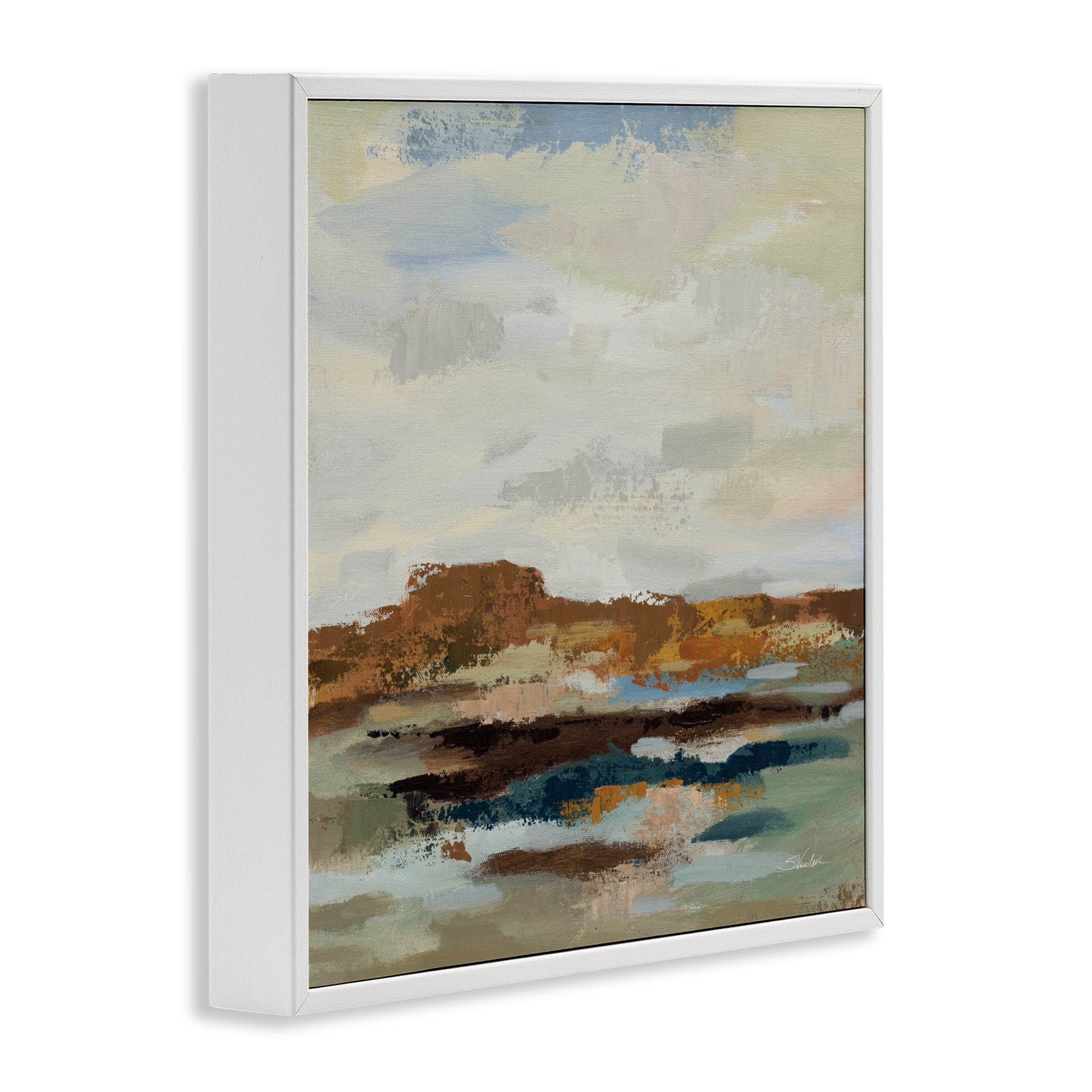 Stupell Industries American West Abstract White Framed Giclee Art, design by Silvia Vassileva