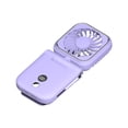 thumbnail image 3 of Mini ventilador portátil, pequeño ventilador de velocidad ajustable, pantalla LED eléctrica, ventilador de mano con clip para dormitorio, interior, Púrpura, 3 of 8