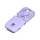 thumbnail image 3 of Ventilador pequeño, miniventilador portátil, recargable, compacto, plegable, con clip para la cintura, para maquillaje, dormitorio, hogar, oficina, Púrpura, 3 of 9
