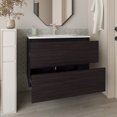 thumbnail image 2 of Depot E-Shop Depew Bathroom Vanity, 2 Drawers, Black Wengue, 2 of 8