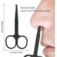 thumbnail image 4 of Eyebrow Scissors with Comb,  Facial Hair Small Grooming Scissors For Men Women - Eyebrow Trimmer Scissor for Eyebrows, Nose Hair, Mustache, Beard, Eyelash - 3PCS Black, 4 of 7