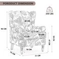 thumbnail image 4 of CQSXDA Floral Upholstered Armchair With Retro Wood Legs, Single Sofa Chair For Living Room And Office, Primary Living Space, 4 of 15