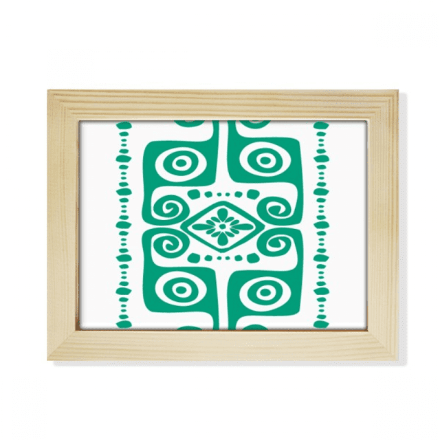 Green Abstract biología de peces Escritorio de madera Arte Pintura 6x8 pulgadas marco de foto foto