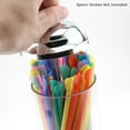 thumbnail image 2 of Winco SDP-3 Plastic Vertical Straw Dispenser, SAN Cylinder - Stainless Steel Top, 2 of 3