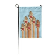 LADDKE Humanitarian Charity and Donation Give Share Your Love to Poor Garden Flag Decorative Flag House Banner 28x40 inch