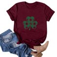 thumbnail image 2 of QIPOPIQ T-Shirts à Manches Courtes pour Femmes à Col Rond T-Shirts de la Saint-Patrick Tunique T-Shirt Trèfle T-Shirt Vert T-Shirts de la Saint-Patrick Hauts T-Shirt Tee T-Shirts de Fête T-Shirts Graphiques Aubaines, 2 of 4