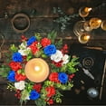 thumbnail image 5 of PALIFEUR 4th of July Wreath for Front Door, 15.75 Inch Patriotic Wreaths, Artificial Floral Spring Wreaths Decorations for Memorial Day Independence Day Veterans Day, Red Blue White, 5 of 6
