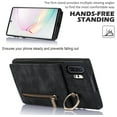 thumbnail image 6 of Nalacover for Samsung Note 10 Plus, Wallet RFID Credit Card Holder and Zipper Pocket,Drop Protection Flip Cover Ring Holder Kickstand Double Magnetic Clasp for Samsung Galaxy Note 10 Plus, Black, 6 of 12