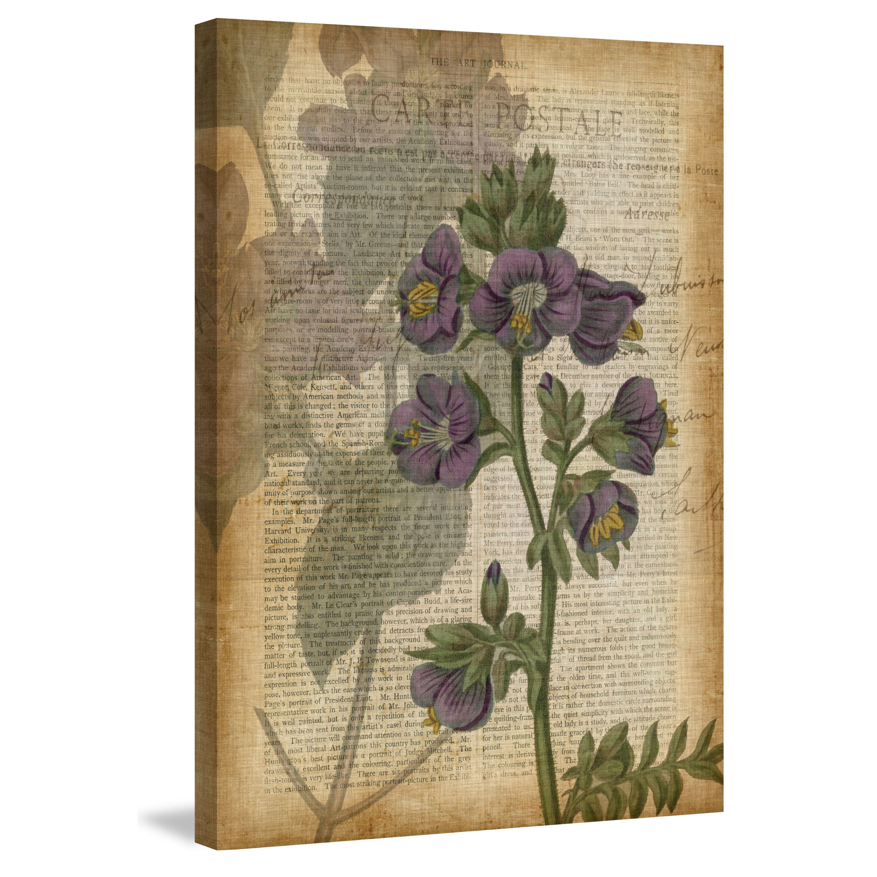 Marmont Hill "Fucshia Flowers I" Painting Print on Wrapped Canvas
