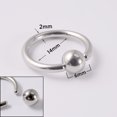 thumbnail image 1 of Anillo de nariz con clip de bola de acero inoxidable 316L BCR, anillo de nariz con clip de bola de acero de titanio, anillo multiusos universal, pendientes, anillo para el hueso de la oreja, 1 of 6