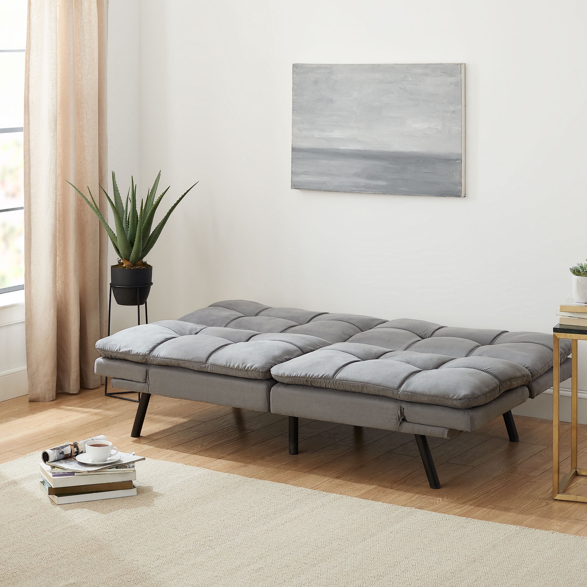 Mainstays Memory Foam Futon with 72 Grey