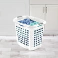 thumbnail image 5 of Sterilite Ultra™ Easy Carry Plastic Laundry Hamper w/ Sturdy Rim and Handles, White, Pack of 4, 5 of 7