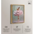 thumbnail image 2 of Blossom Ballerina Canvas Print Pink Glam Wall Art by Art Remedy, Gold Frame, 10 x 15, 2 of 5
