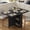 black, variant on Kselythan Wheeled Drop Leaf Folding Dining Table with Drawer and Storage Shelf, Space Saving Extendable Wooden Table for Small Apartment Kitchen