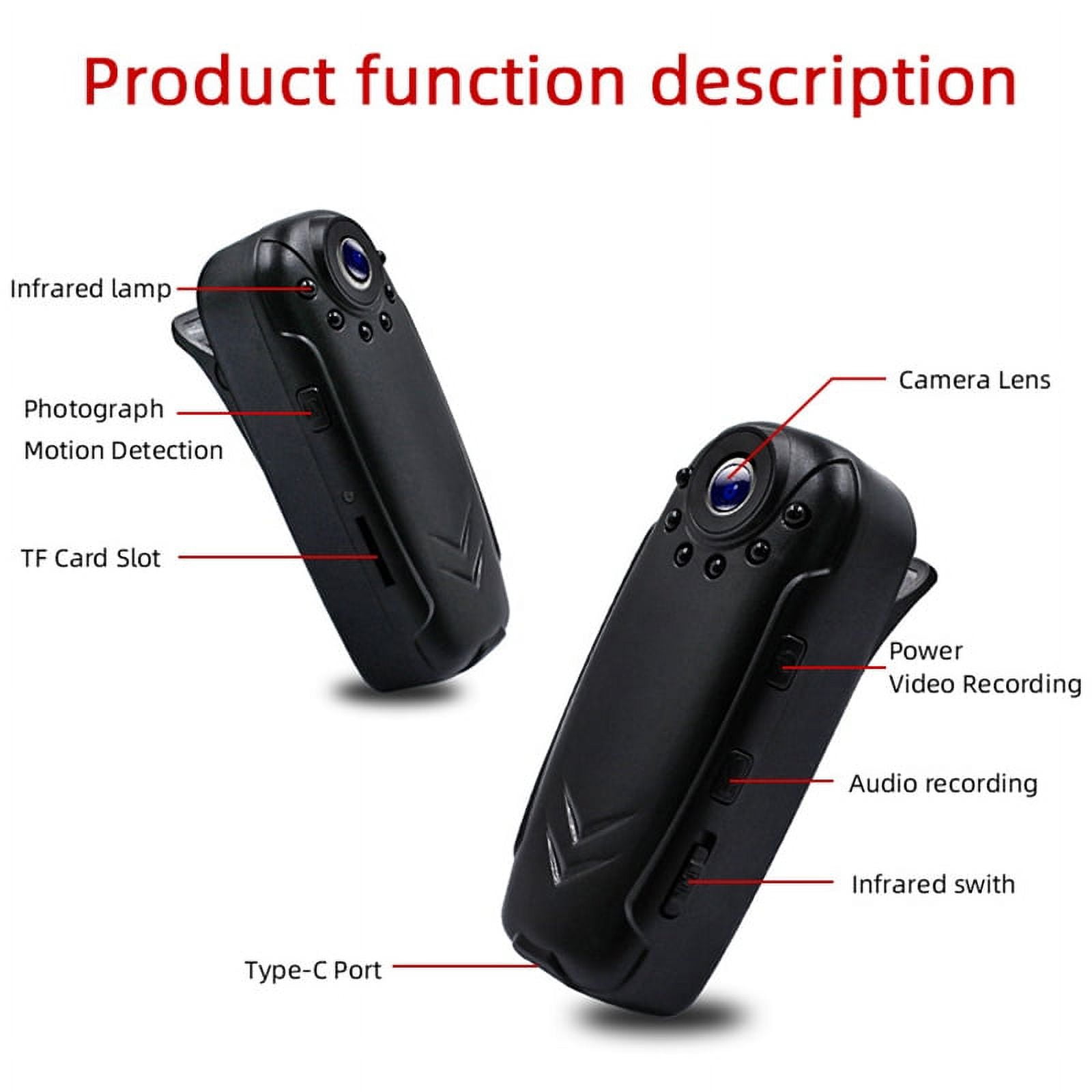 Mini Camcorders Law Enforcement Recorder 1080P Video Recorder Camera Portable Body Camera Wide Angle Action Camera Surveillance ,Motion Detection
