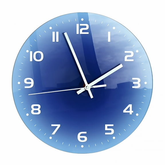 DESIGNICE Garage Clock Outdoor Patio Decor Silent Mantel Clock Creative Gradient Clock Desktop Background Dual Purpose Wall Kitchen Decor Acrylic Decoration