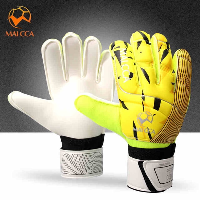 Guantes de portero de fútbol resistentes al deslizamiento, guantes de portero de látex, protección doble profesional Fivean unisex