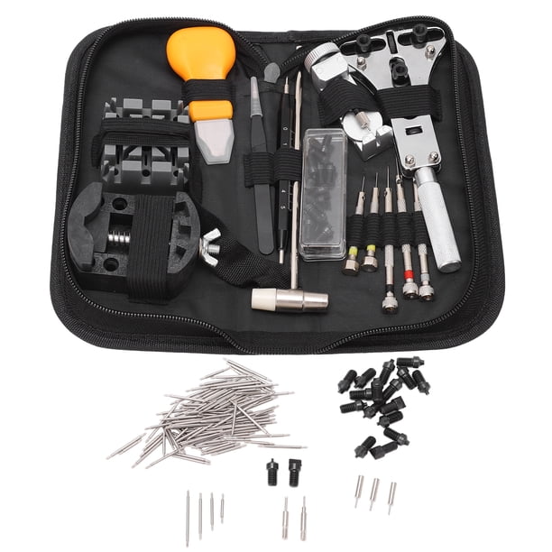 Kit de reparación de relojes, herramienta de reparación de relojes, abridor de caja, removedor de correa, juego de pinzas perforadoras para mantenimiento, reparación de relojes, bricolaje para el hoga