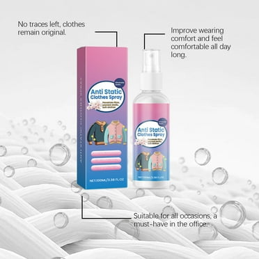100ml Anti-Static Spray, Anti-static Spray for Clothes, Cling Free Static Guard Spray, Anti Static Cling Laundry, Static Remover Fabric Spray, Static Cling Remover for Clothing, Textiles, Hair