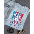 thumbnail image 3 of Polar-Bear ICEE Love - Adorable Cool Heart Graphic Women's T-shirt, 3 of 4