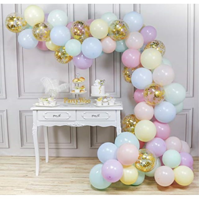 Partywoo Pastel Balloons 80 Pcs Balloon Pack Of 12 Latex Balloons