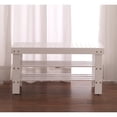 thumbnail image 2 of Roundhill Furniture Pina Quality Solid Wood Shoe Bench, White Finish, 2 of 4
