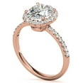 thumbnail image 3 of Solitaire Brilliance 3Ct Round Moissanite Three Stone Engagement Ring 14K White Gold Plated, 3 of 6