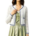 thumbnail image 2 of Cardigan Sweaters for Women Long Sleeve Lightweight Open Front Hollow out Floral Crochet Knit Cardigans Fall Clothes, 2 of 6