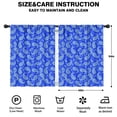 thumbnail image 2 of Paisley and Damask Blue Pattern Insulated Teens Curtains Set Of 2, Bedroom Essentials, Toddler Room Decor 42x54in(106x137cm), 2 of 5