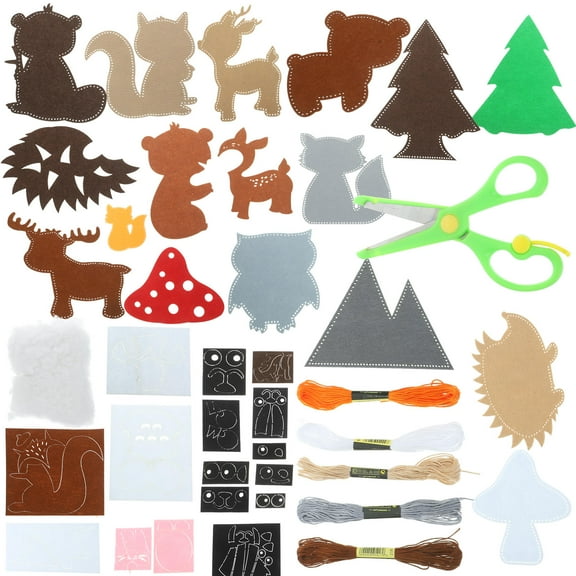 WRITWAA 1 Set DIY Craft Tools Felt Kits Assorted Color for Creative Activities