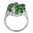 thumbnail image 4 of Cluster Style 4.39 Ctw Chrome Diopside 925 Sterling Silver Women Christmas Ring, 4 of 8