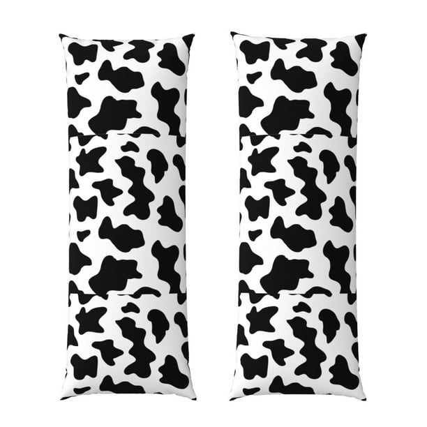 Balery Milk Cow Funda Protectora para Almohada Corporal de Algodón Hipoalergénico con Cierre(55 x 21 pulgadas), Almohadas No Incluidas
