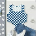 thumbnail image 2 of QQAMB Girls Tank Tops Square Neck Plaid Printed Sleeveless Casual Lightweight Summer Trendy Tank Tops,9 Years, 2 of 8