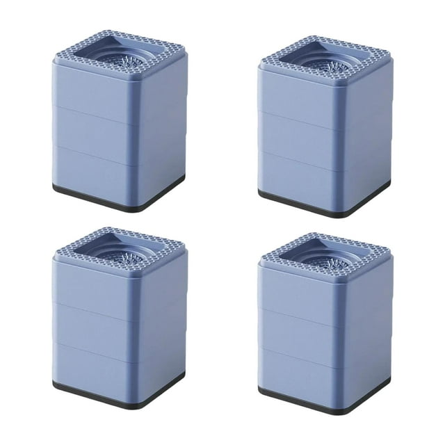 4 piezas de la lavadora a la lavadora anti vibraciones aumentan la base de los pies multifuncionales portátiles para almohadillas para la secadora Uso 3 capas